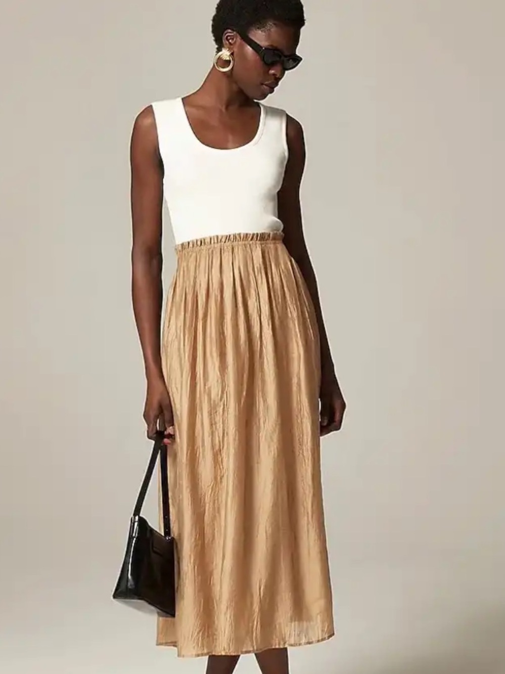 J.Crew Gathered waist mixy dress